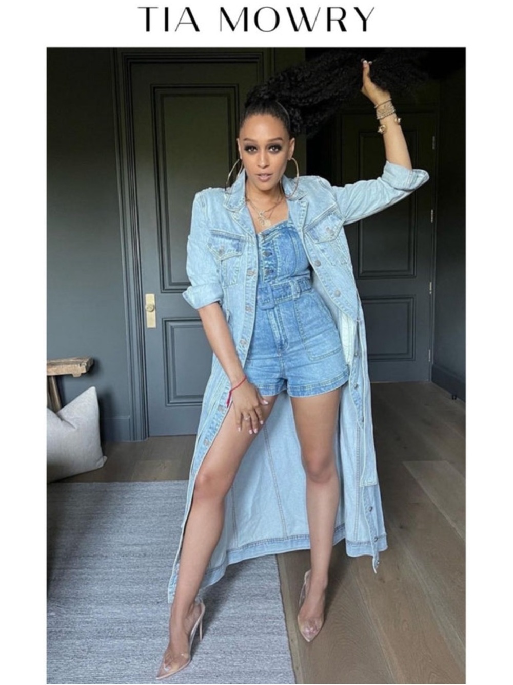 New! ALICE + OLIVIA “Kei” Sweetheart Neckline Corset Denim Romper Jumpsuit